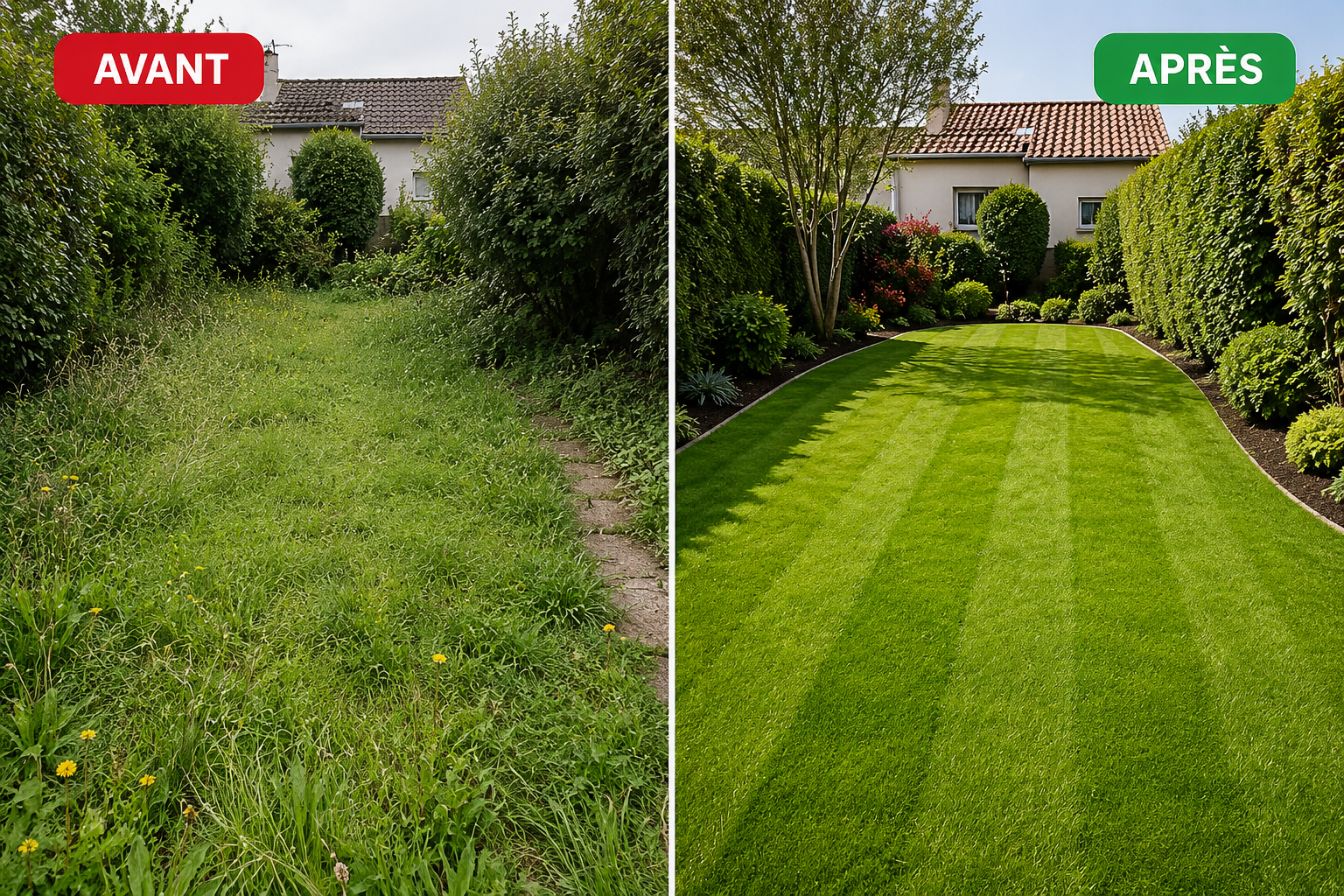 Jardinage avant après Prentissimo